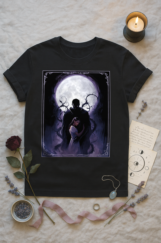 "Moonlit Embrace" – Unisex Garment-Dyed Heavyweight T-Shirt