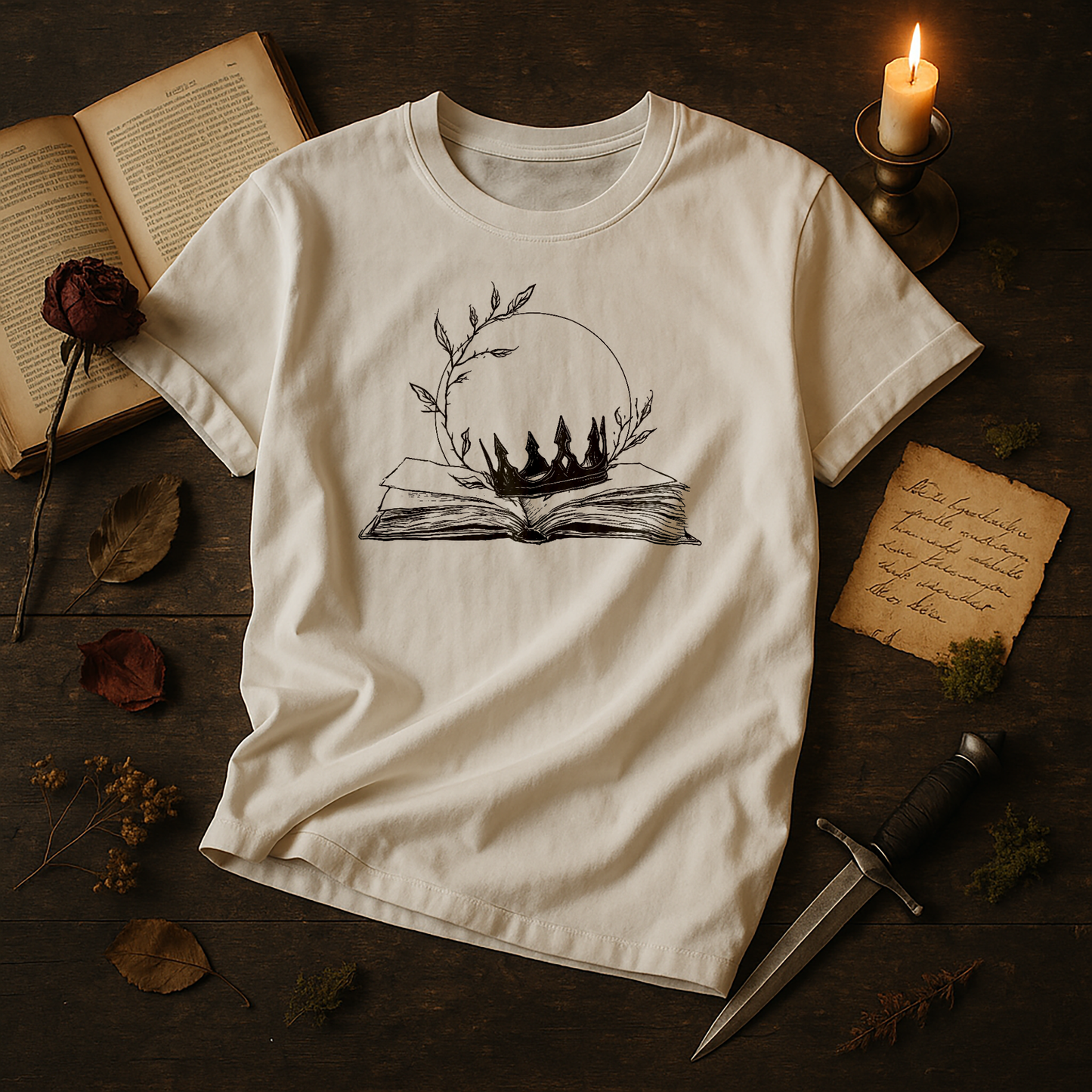 "Crownfall" – Unisex Garment-Dyed Heavyweight T-Shirt