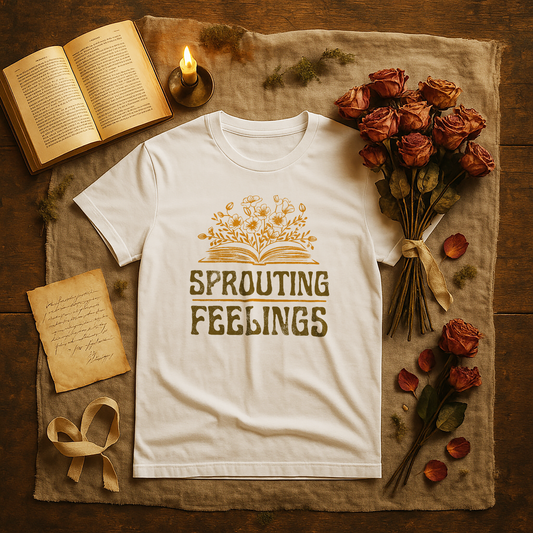 "Sprouting Feelings" – Unisex Garment-Dyed Heavyweight T-Shirt