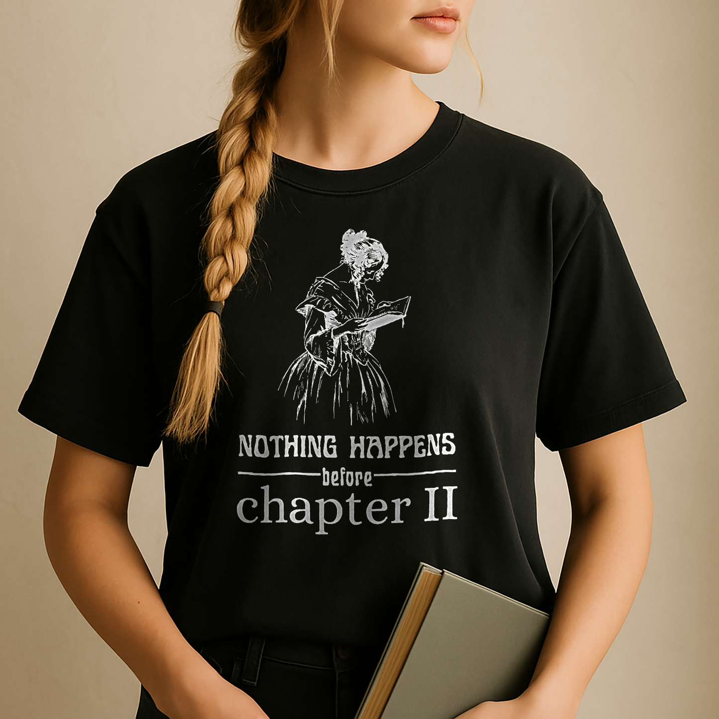 "Nothing Happens Before Chapter Two 02" – Unisex Garment-Dyed Heavyweight T-Shirt
