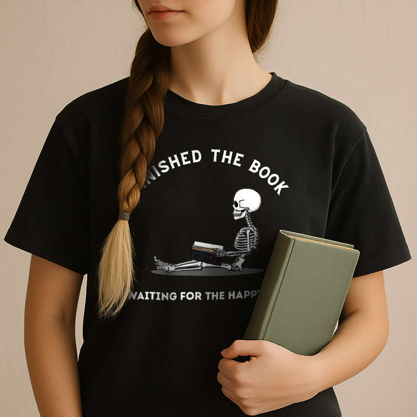 "Still Waiting for the Happy End 01" – Unisex Garment-Dyed Heavyweight T-Shirt