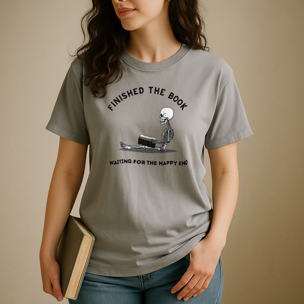 "Still Waiting for the Happy End 01" – Unisex Garment-Dyed Heavyweight T-Shirt