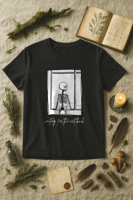 "Waiting for the Next Book 01" – Unisex Garment-Dyed Heavyweight T-Shirt