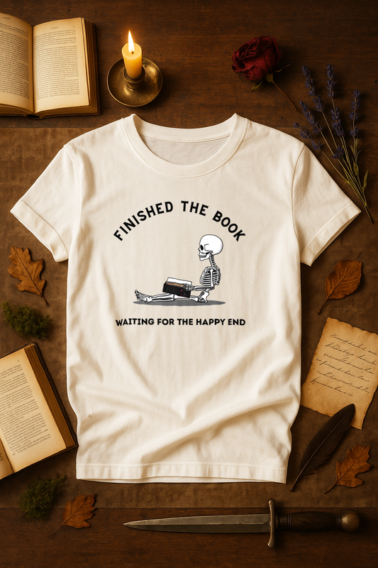 "Still Waiting for the Happy End 01" – Unisex Garment-Dyed Heavyweight T-Shirt
