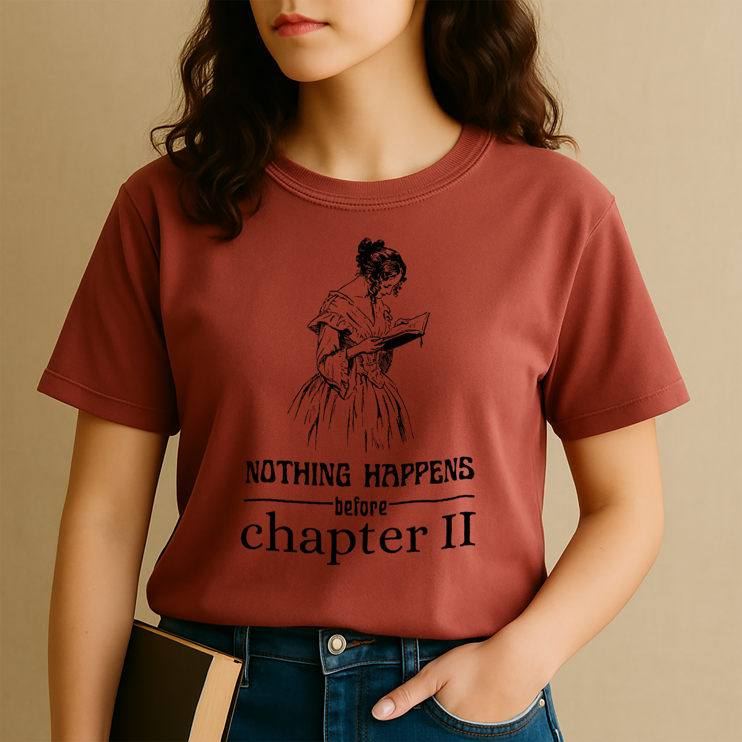 "Nothing Happens Before Chapter Two 02" – Unisex Garment-Dyed Heavyweight T-Shirt