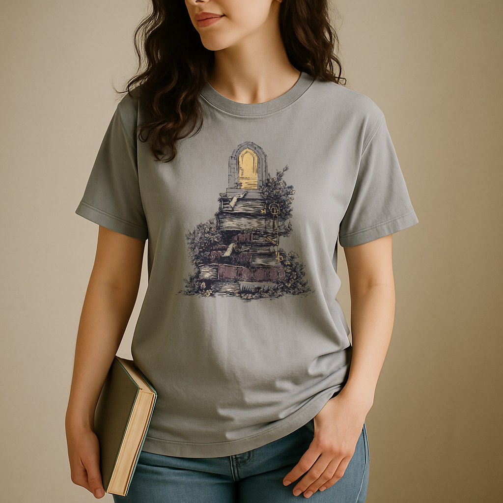 "The Reader’s Gateway" – Unisex Garment-Dyed Heavyweight T-Shirt