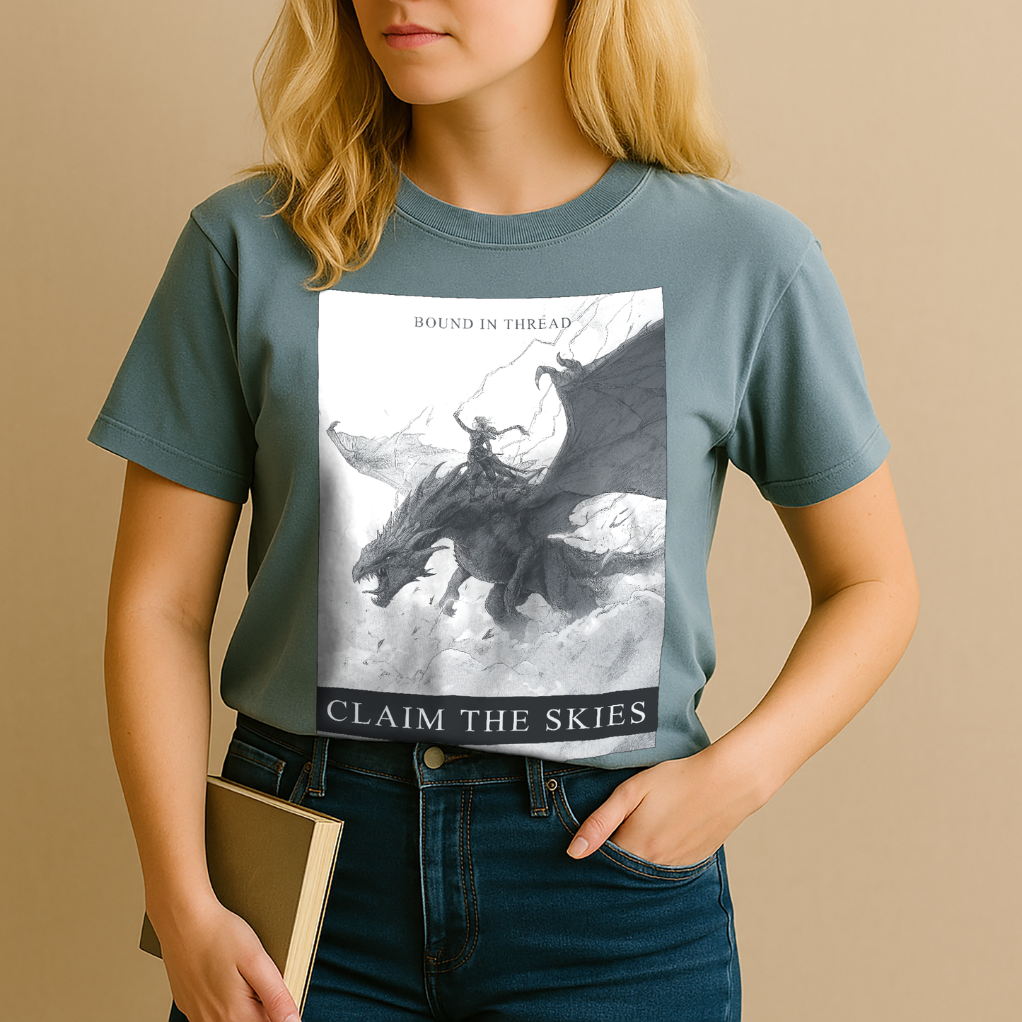"Claim the Skies" – Unisex Garment-Dyed Heavyweight T-Shirt