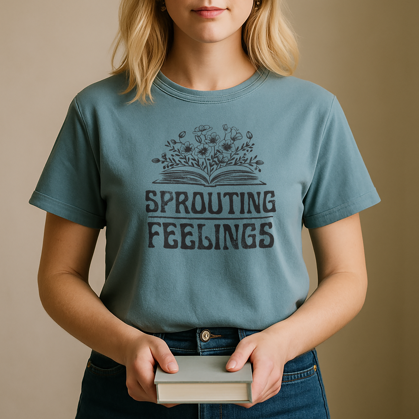 "Sprouting Feelings" – Unisex Garment-Dyed Heavyweight T-Shirt