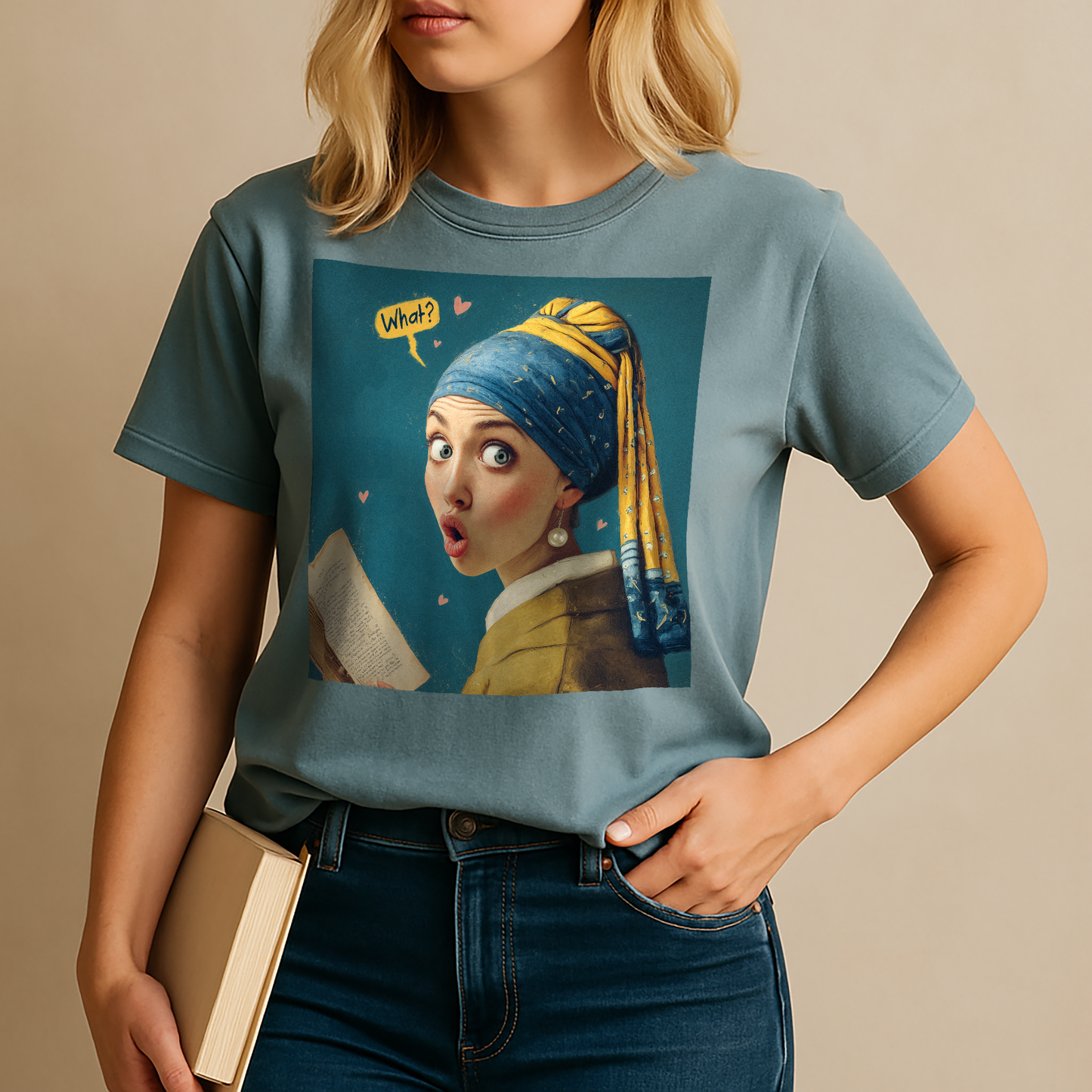 "The Reader 01" – Unisex Garment-Dyed Heavyweight T-Shirt
